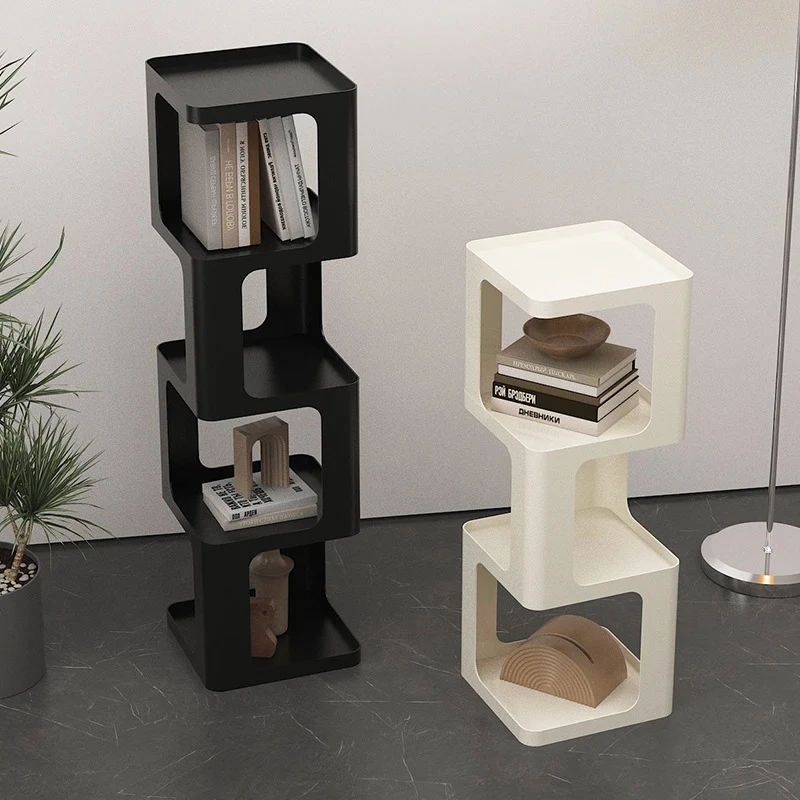 Contemporary Scandinavian Iron Square Bookshelves 3/4/5-Tier Standing Shelves For Home Office