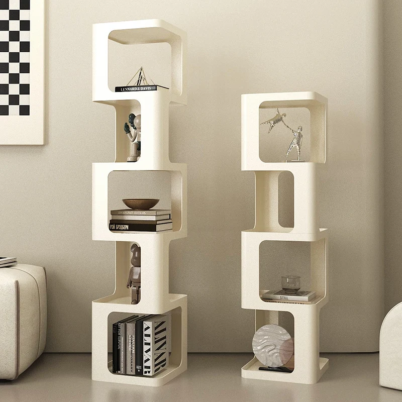 Contemporary Scandinavian Iron Square Bookshelves 3/4/5-Tier Standing Shelves For Home Office