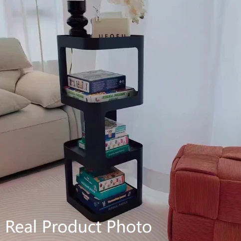 Contemporary Scandinavian Iron Square Bookshelves 3/4/5-Tier Standing Shelves For Home Office