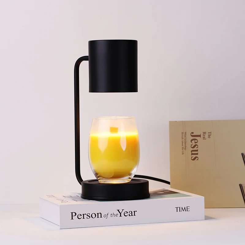 Modern Minimalist Iron Cylinder 1-Light Melting Wax Table Lamp For Bedroom