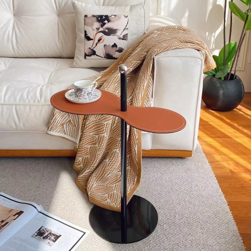 Traditional Chinese Marble Stainless Steel Oval End Table 1-Tier For Living Room