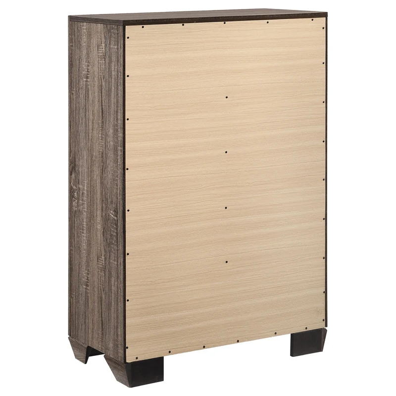 Coaster Furniture Kauffman 204195 5-Drawer Bedroom Chest - Washed Taupe
