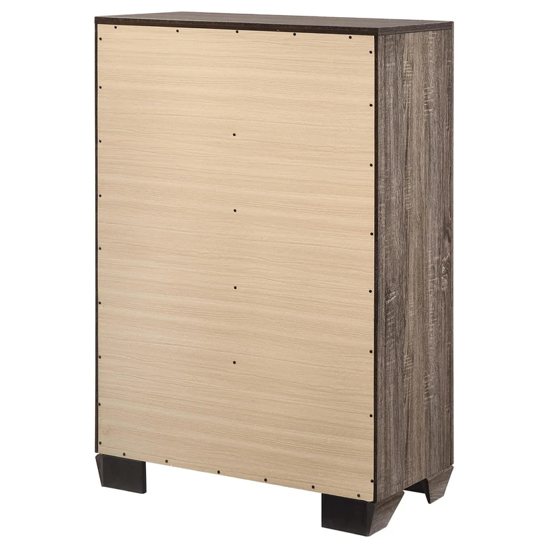 Coaster Furniture Kauffman 204195 5-Drawer Bedroom Chest - Washed Taupe