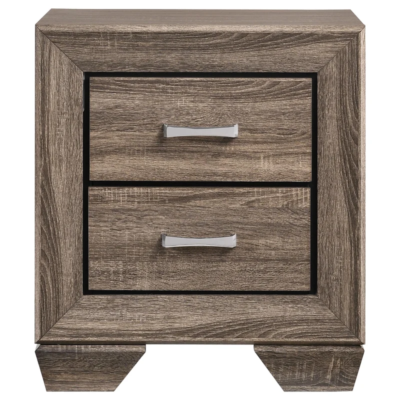 Coaster Furniture Kauffman 204192 2-Drawer Nightstand - Washed Taupe