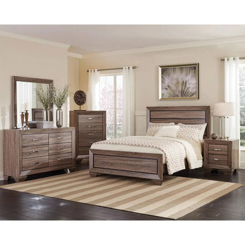 Coaster Furniture Kauffman 204193 6-Drawer Dresser - Washed Taupe