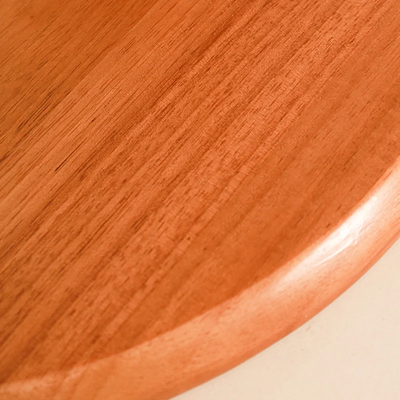 Traditional Vintage Round Rubberwood Carbon Steel Side Table For Living Room