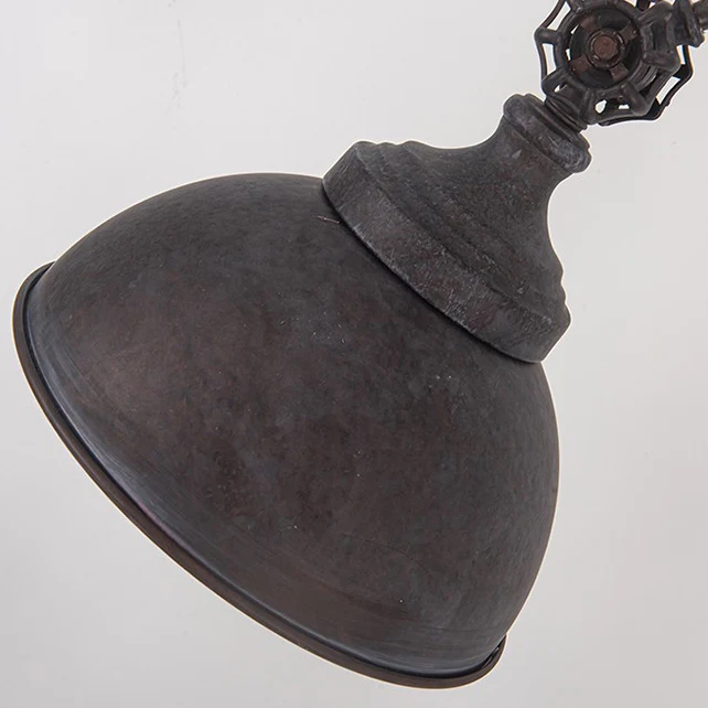 Traditional Colonial Distressed Iron Rotatable Semicircle Shade Adjustable Rod 1-Light Standing Floor Lamp For Bedroom