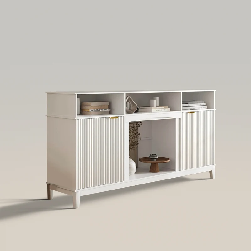 Modern TV Console Entertainment Center with Storage Cabinets