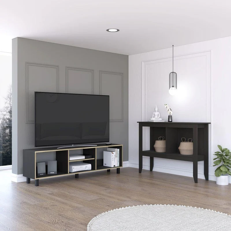 Combo para Sala Toronto, Incluye Mesa para TV y Mesa Auxiliar