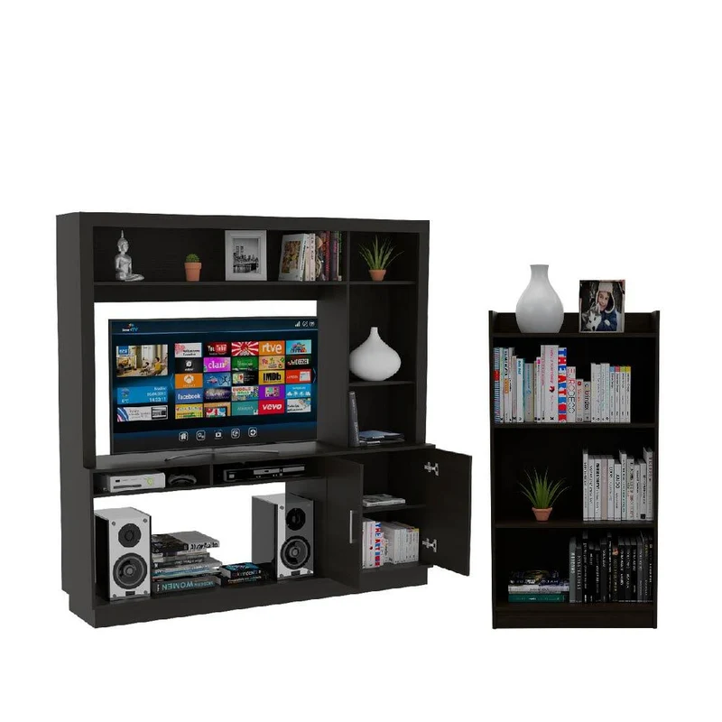 Combo para Sala Sotará, Incluye Mesa para TV y Biblioteca