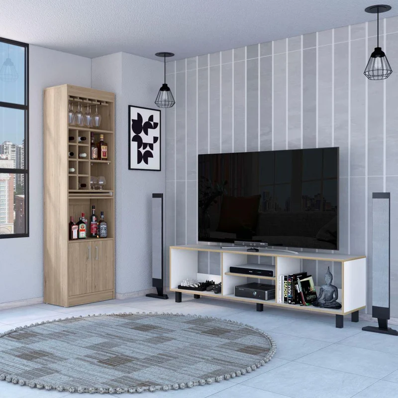 Combo para Sala Palmira, Incluye Mesa para TV y Bar