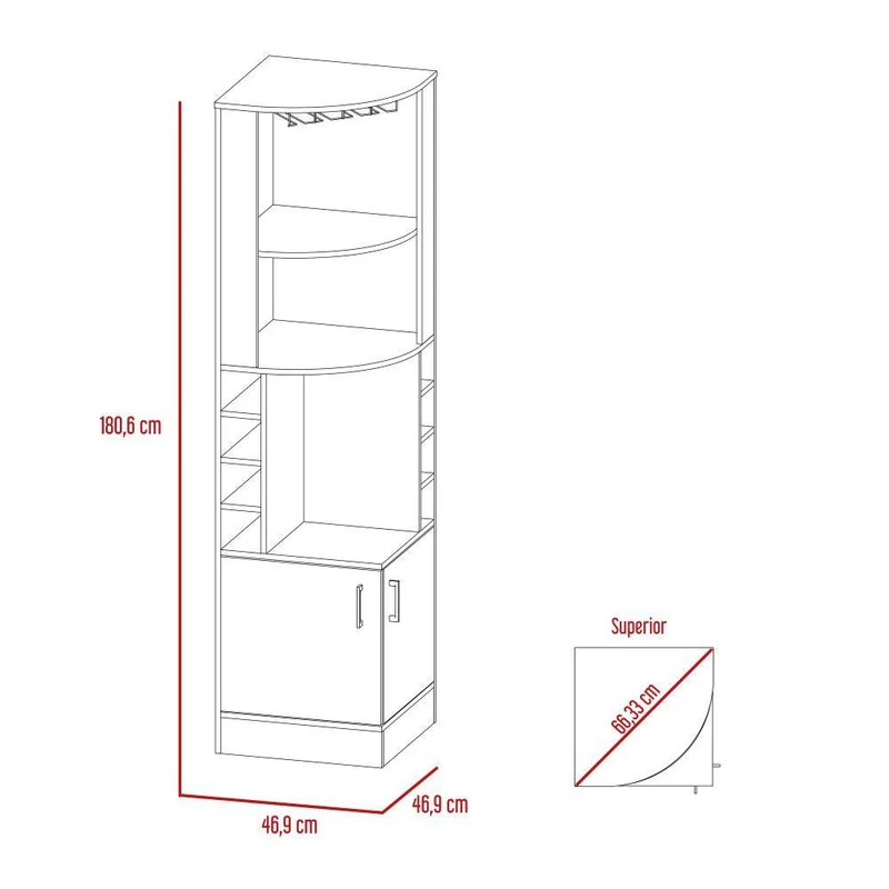 Combo para Sala Oxa, Incluye Bar Esquinero y Biblioteca Escalera