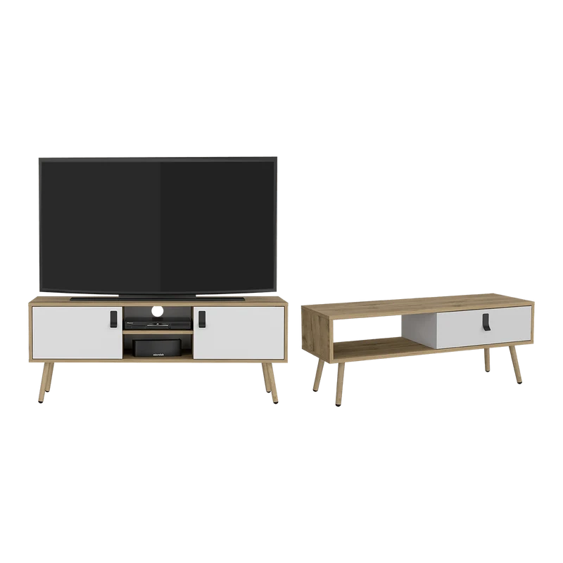Combo para Sala Maory, Incluye Mesa de TV y Mesa de Centro