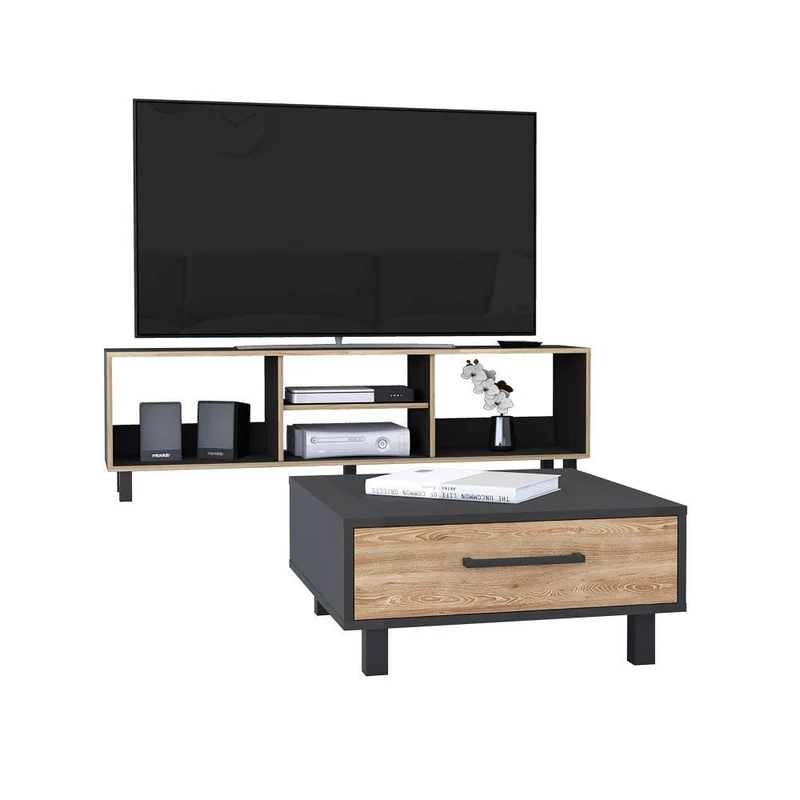 Combo para Sala Karime, Incluye Mesa para TV y Mesa de Centro