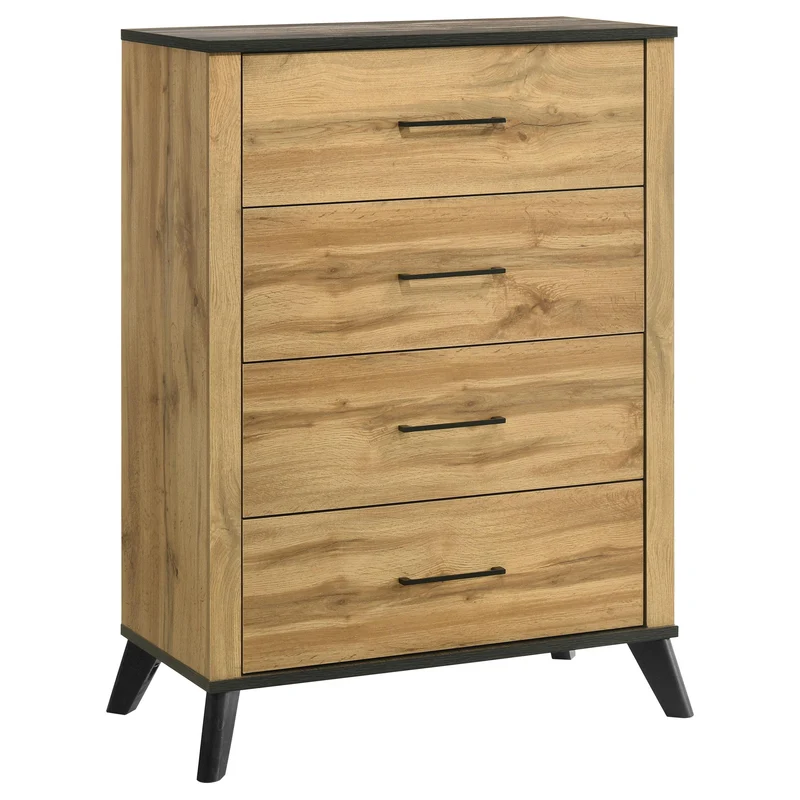 Coaster Furniture Kaywood 225005 4-Drawer Bedroom Chest of Drawers - Natural Pine