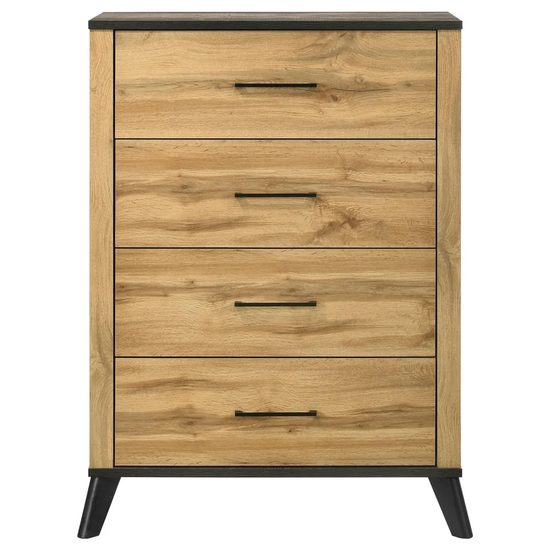 Coaster Furniture Kaywood 225005 4-Drawer Bedroom Chest of Drawers - Natural Pine