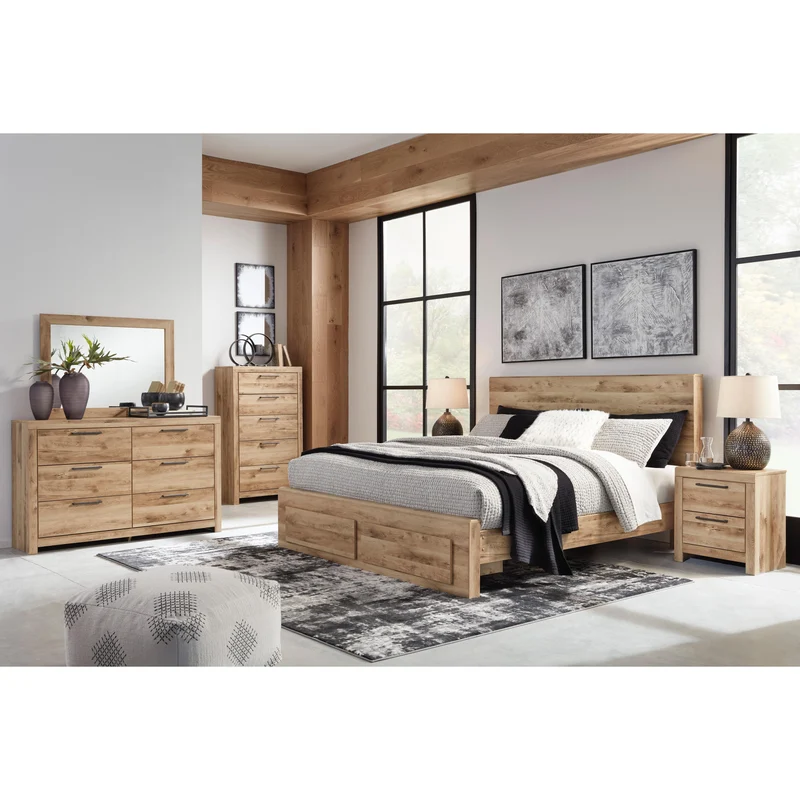 Signature Design by Ashley Hyanna B1050B16 6 pc King Platform Storage Bedroom Set
