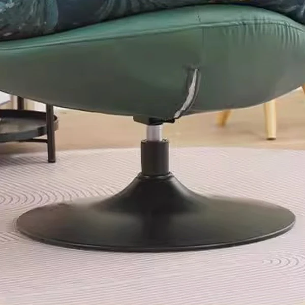 Contemporary Nordic Circular Arc Carbon Steel Cat Scratching Leather Techno Fabrics Plastic Pearly Velvet Cotton Lazy Sofa Backrest Armless Swivel for Living Room