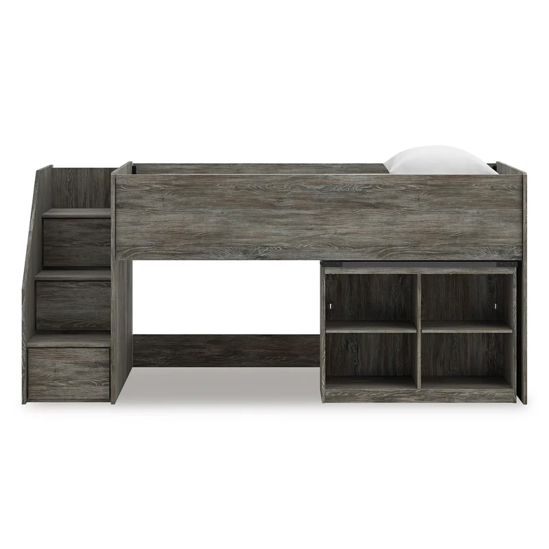 Signature Design by Ashley Frandern B4480B14 Twin Loft Bed with Bookcase Storage