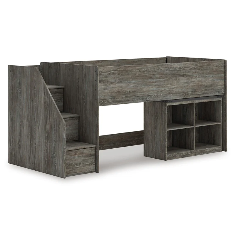Signature Design by Ashley Frandern B4480B14 Twin Loft Bed with Bookcase Storage