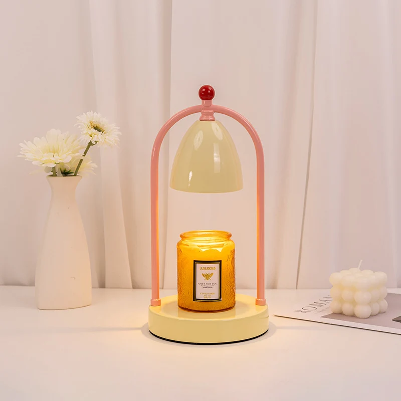 Modern Art Deco Iron Round 1-Light Melting Wax Table Lamp With Timer & Dimming For Bedroom & Living Room