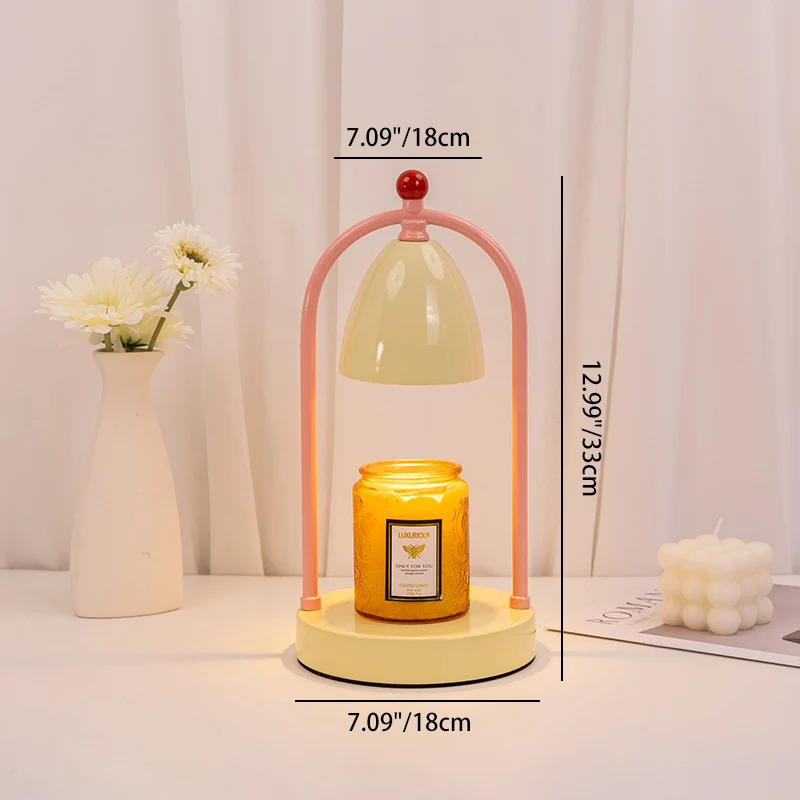 Modern Art Deco Iron Round 1-Light Melting Wax Table Lamp With Timer & Dimming For Bedroom & Living Room