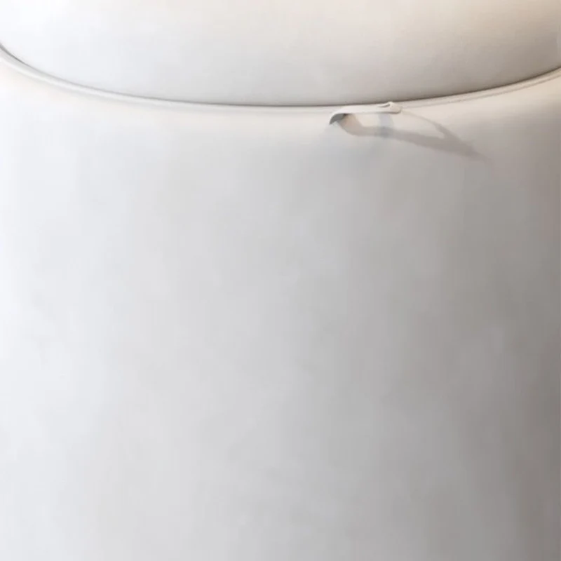 Contemporary Nordic Velvet & Wood Petal-Shaped Round Vanity Stool With 1-Storage For Bedroom & Living Room