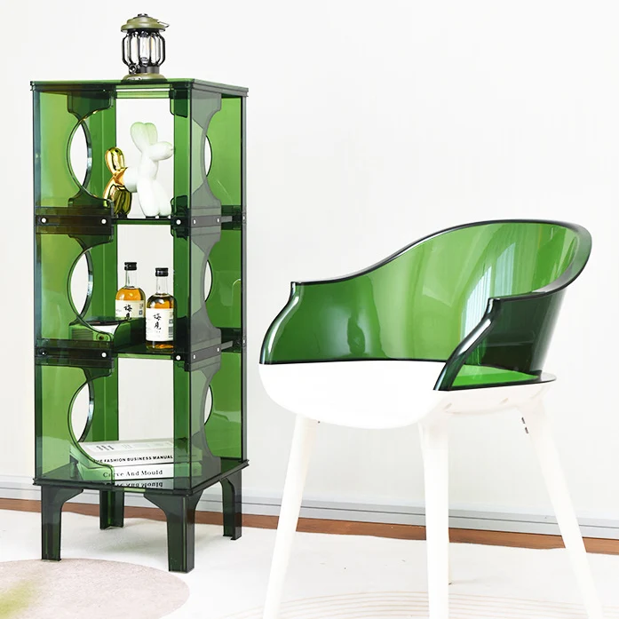 Contemporary Scandinavian PC Sideboard Storage Rack Display Stand 2/3/4-Shelf For Living Room