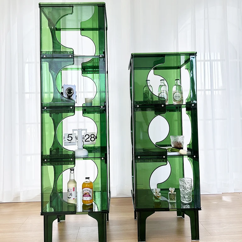 Contemporary Scandinavian PC Sideboard Storage Rack Display Stand 2/3/4-Shelf For Living Room