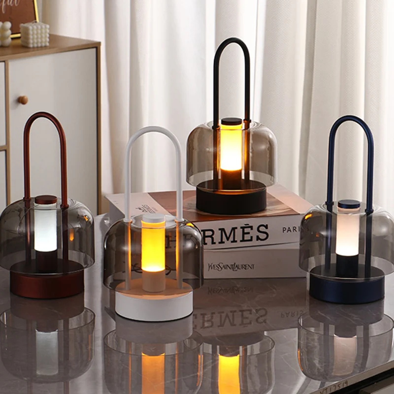 Contemporary Nordic USB Metal & Acrylic Round LED Table Lamp With Touch Dimming For Bedroom And Living Room