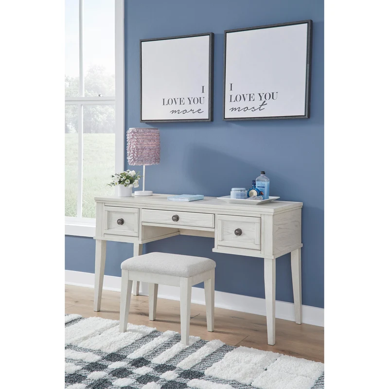 Signature Design by Ashley Robbinsdale B742-22 Vanity/Upholstered Stool