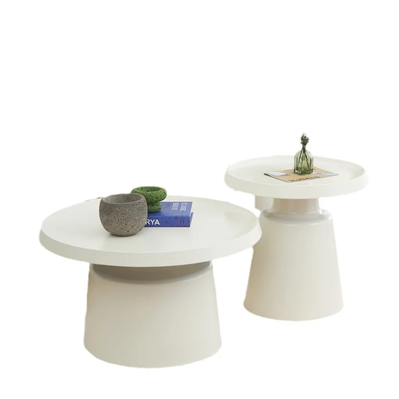 Modern Minimalist Metal Stainless Steel Round Cylindrical End Table 1-Tier For Living Room