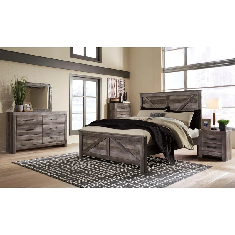 Signature Design by Ashley Wynnlow B440 6 pc King Crossbuck Panel Bedroom Set