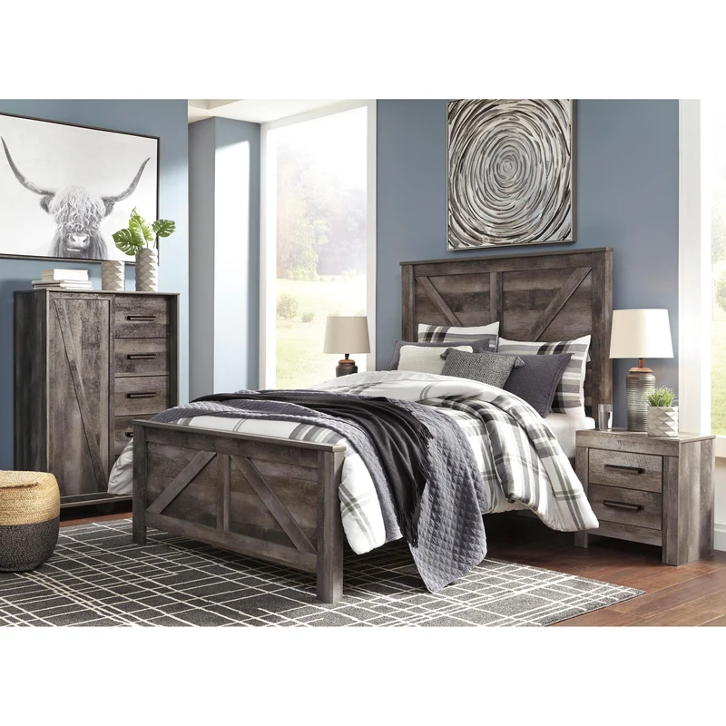 Signature Design by Ashley Wynnlow B440 6 pc King Crossbuck Panel Bedroom Set