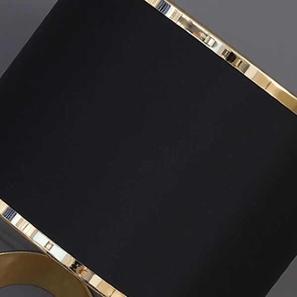 Contemporary Creative Fabric Metal Round-Ring 1-Light Table Lamp For Bedroom & Living Room