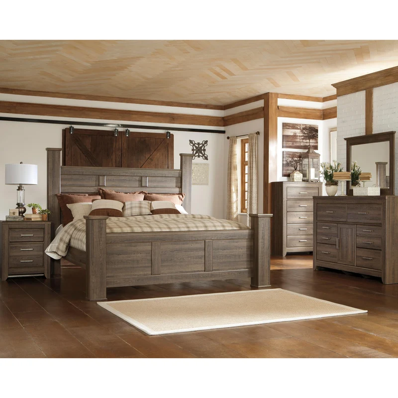 Signature Design by Ashley Juararo B251 6 pc King Poster Bedroom Set