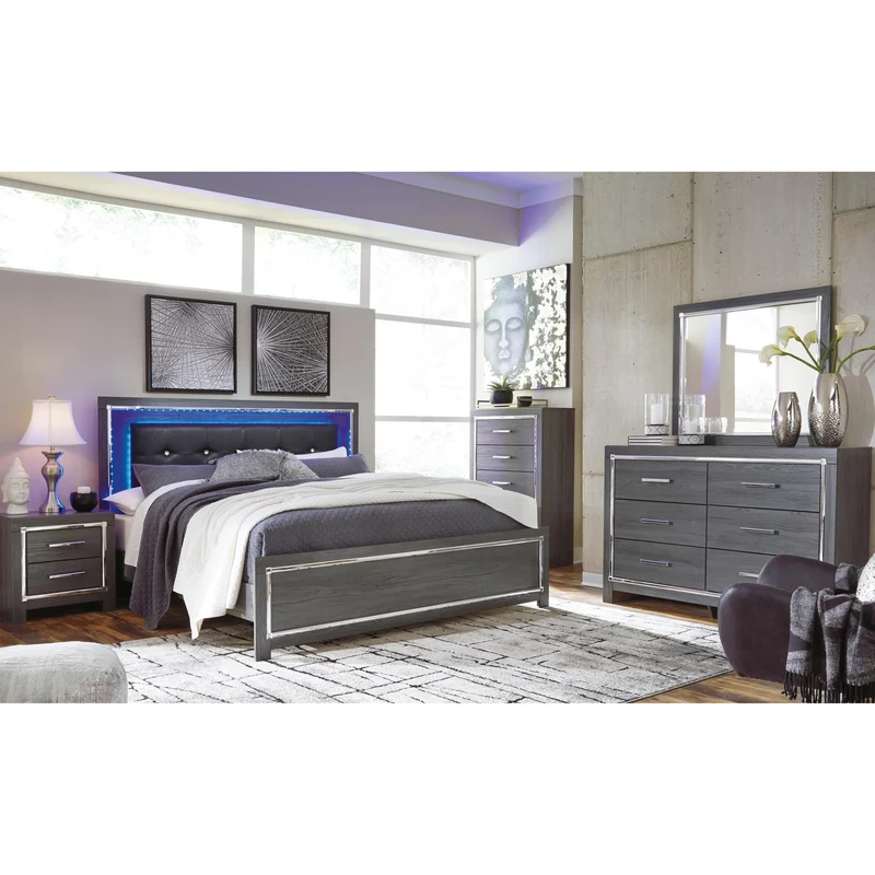 Signature Design by Ashley Lodanna B214B19 6 pc King Panel Bedroom Set