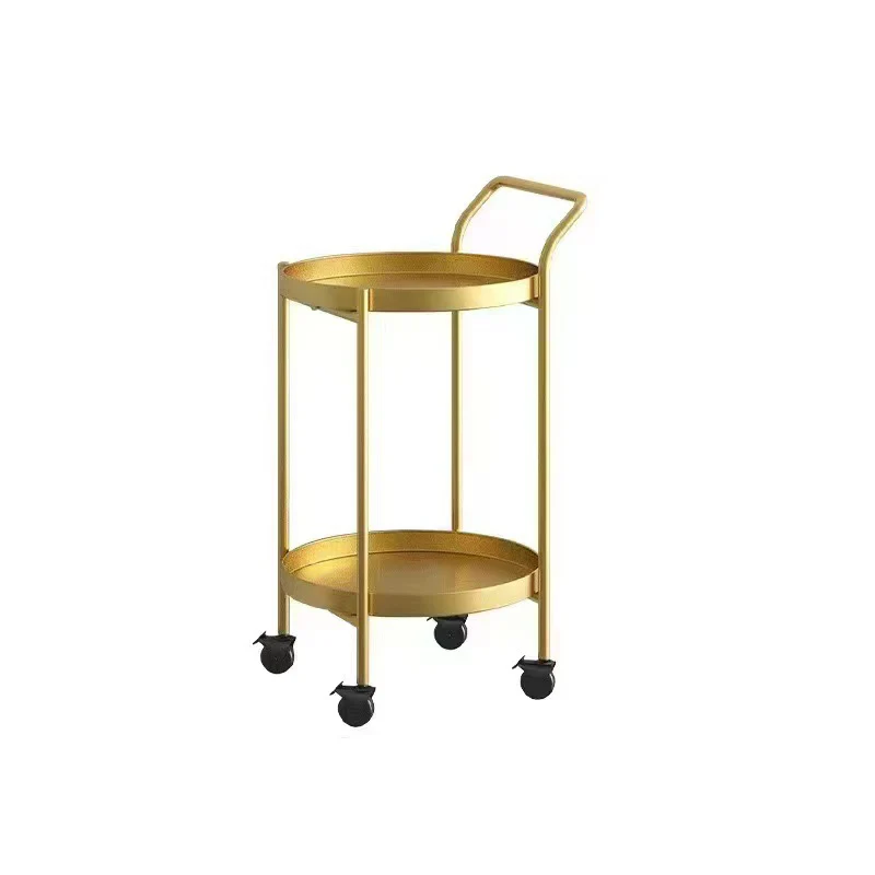 Contemporary Scandinavian Metal Mobile Round Side Table 2/3-Tiers For Living Room