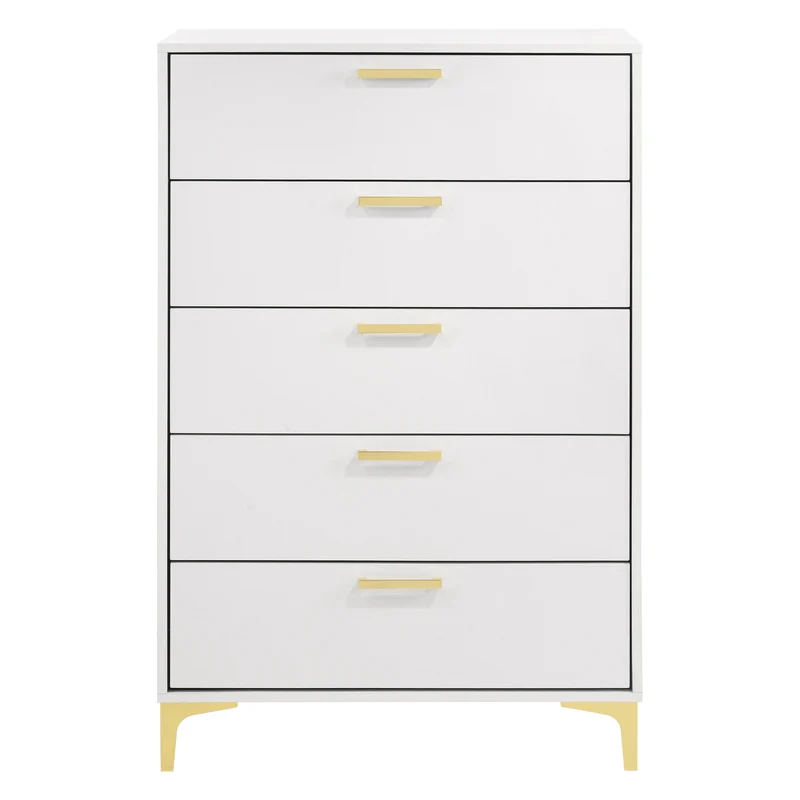 Coaster Furniture Kendall 224405 5-Drawer Bedroom Chest - White