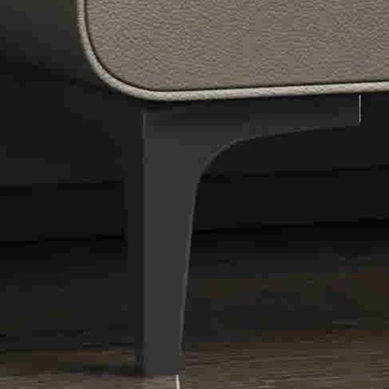 Contemporary Nordic Square Cube Medium Density Fiberboard Pine Faux Leather Nightstand 2 - Drawer For Bedroom