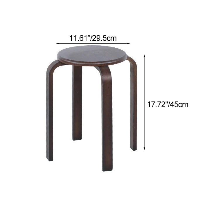 Modern Minimalist Medium-Density Fiberboard Solid Wood Round Curved Chair For Living Room