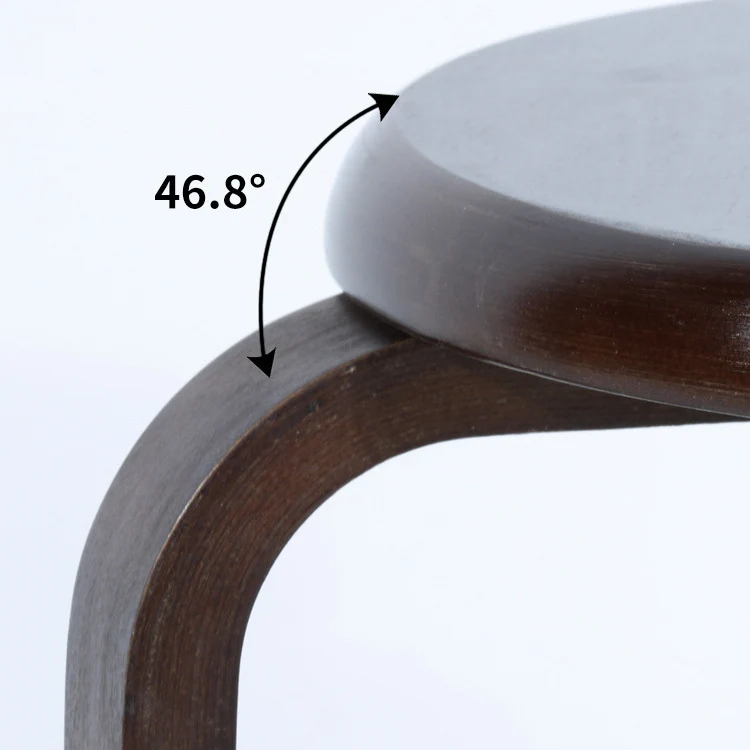 Modern Minimalist Medium-Density Fiberboard Solid Wood Round Curved Chair For Living Room
