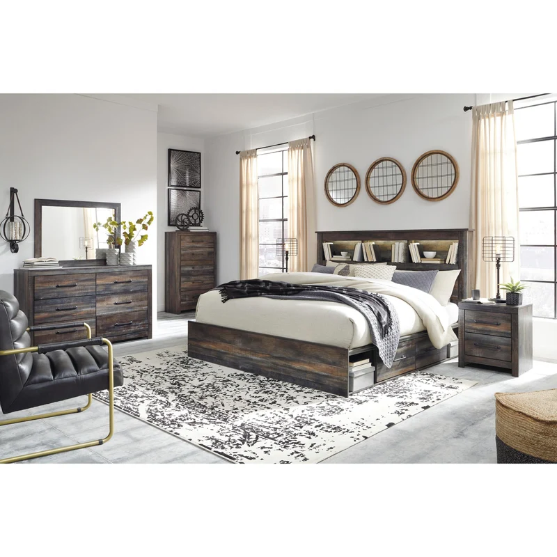 Signature Design by Ashley Drystan B211B119 10 pc King Panel Storage Bedroom Set