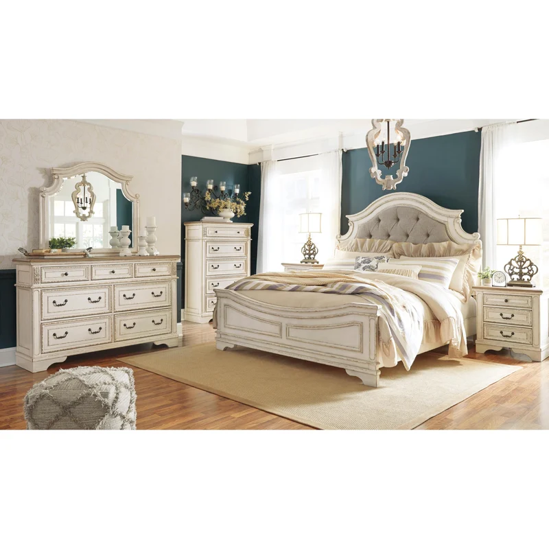 Signature Design by Ashley Realyn B743B23 6 pc King Upholstered Panel Bedroom Set