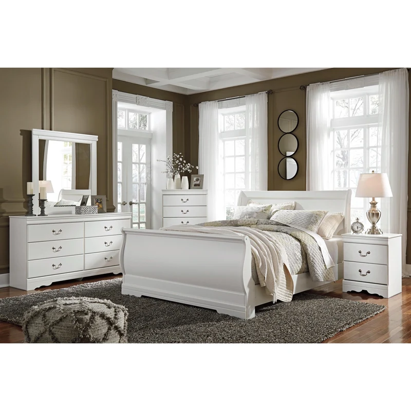 Signature Design by Ashley Anarasia B129B9 6 pc Queen Sleigh Bedroom Set