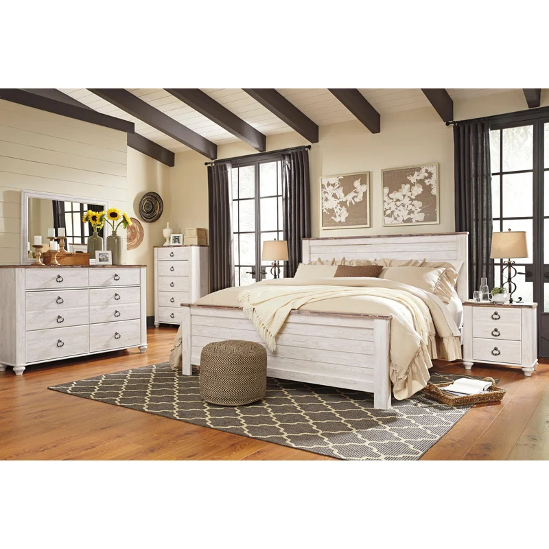 Signature Design by Ashley Willowton B267 5 pc King Panel Bedroom Set