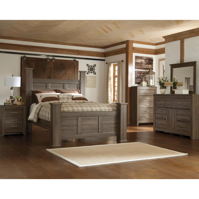 Signature Design by Ashley Juararo B251B42 7 pc Queen Poster Bedroom Set