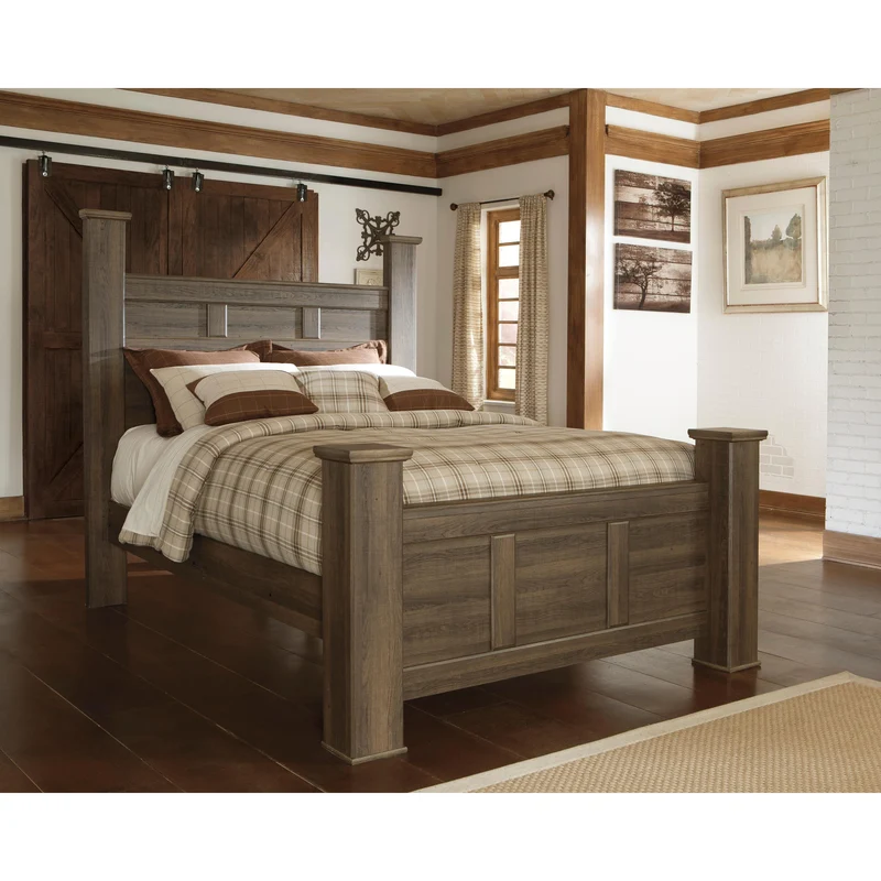 Signature Design by Ashley Juararo B251B42 7 pc Queen Poster Bedroom Set