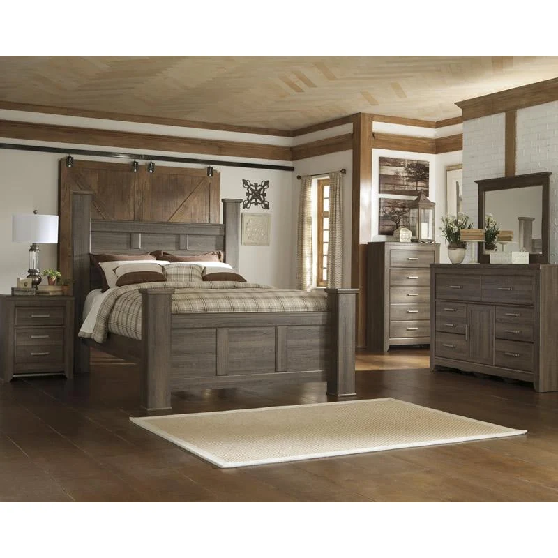 Signature Design by Ashley Juararo B251B42 7 pc Queen Poster Bedroom Set