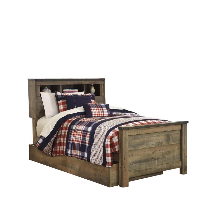 Signature Design by Ashley Trinell B446B22 Twin Bookcase Bed with 1 Large Storage Drawer